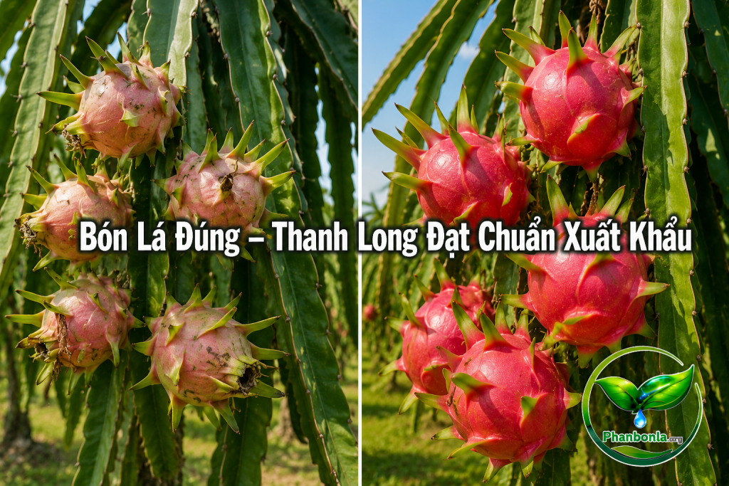 Bón lá đúng thanh long đạt chuẩn xuất khẩu