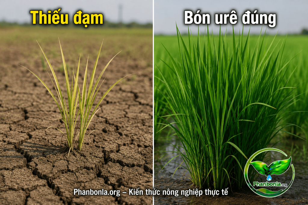 Bón phân urê giúp cây phát triển đất tốt