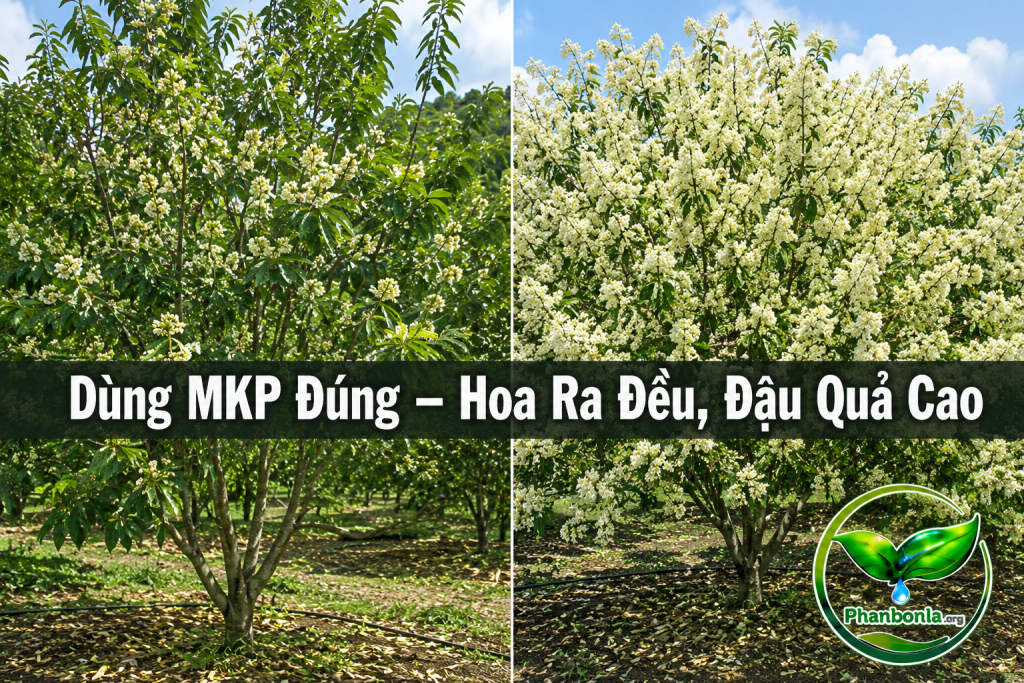 Dùng mkp đúng hoa ra đều đậu quả cao