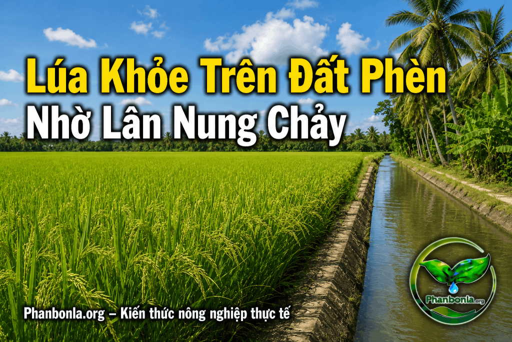 Lúa khoẻ trên đất phèn nhờ lân nung chảy