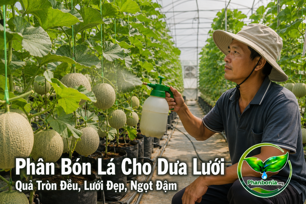 Phân bón lá cho dưa lưới