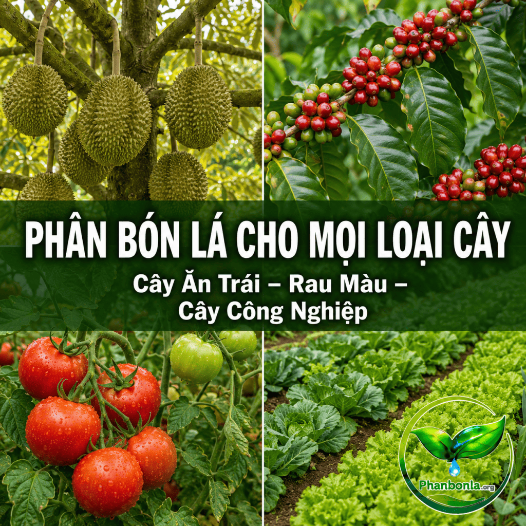 Phân bón lá cho cây ăn trái và rau màu