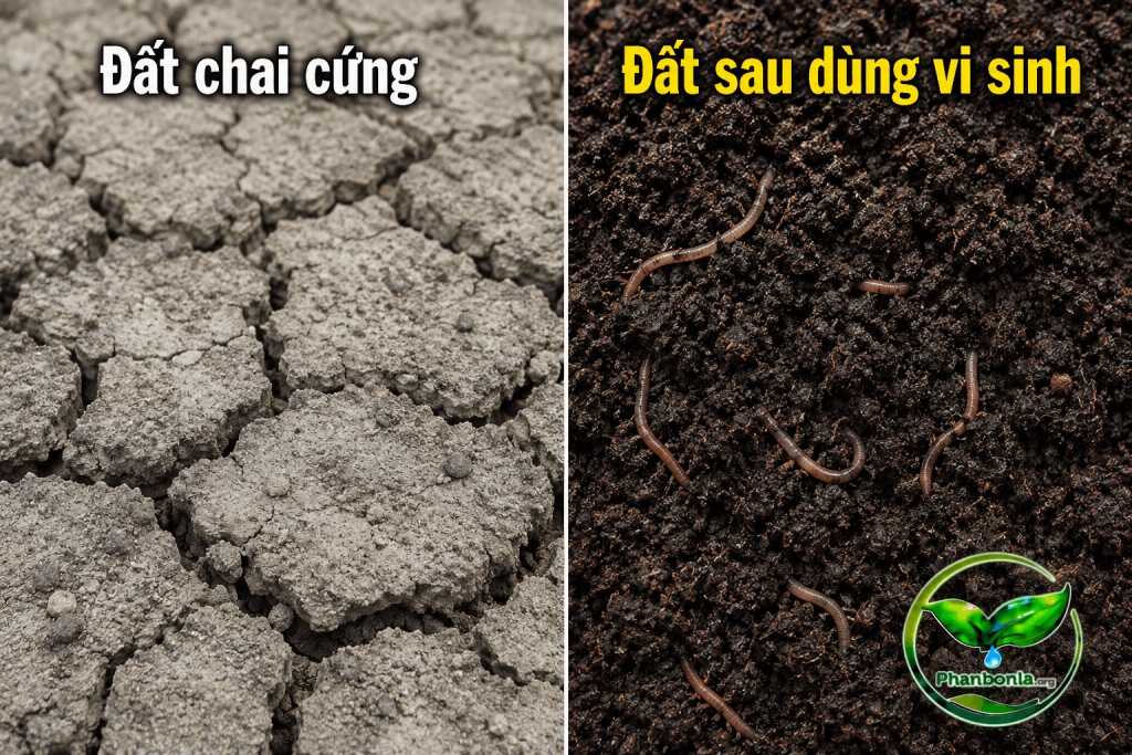 So sánh dùng phân hữu cơ vi sinh