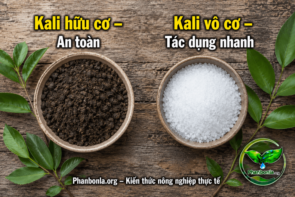 So sánh Kali hữu cơ và kali vô cơ