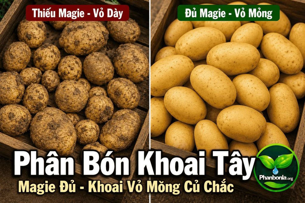 Bón phân cho khoai tây vỏ mỏng củ chắc