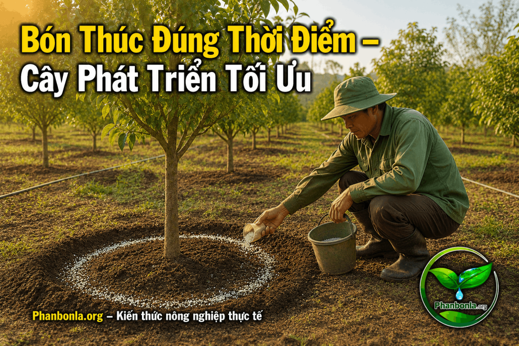 Bón thúc đúng thời điểm cây phát triển tối ưu