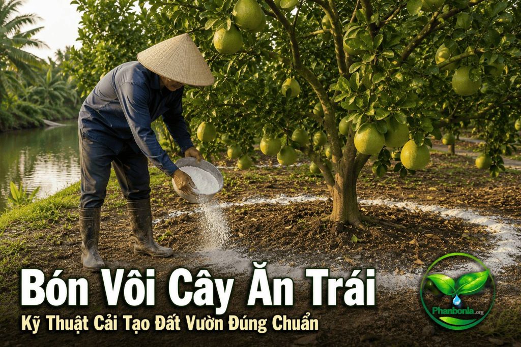 Bón vôi cây ăn trái