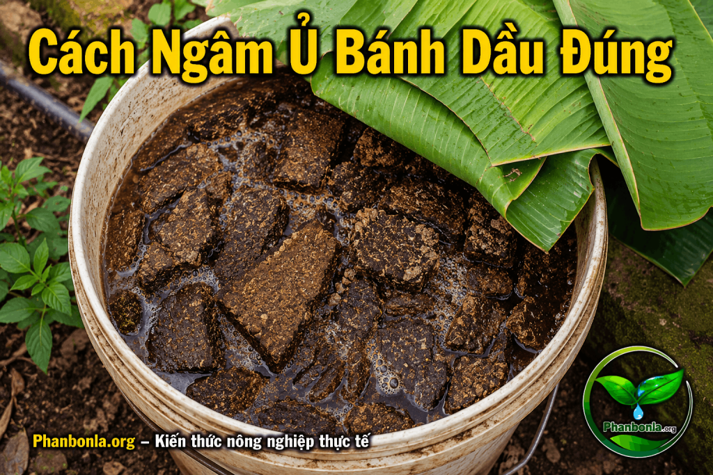 Cách ngâm phân ủ bánh dầu đúng cách