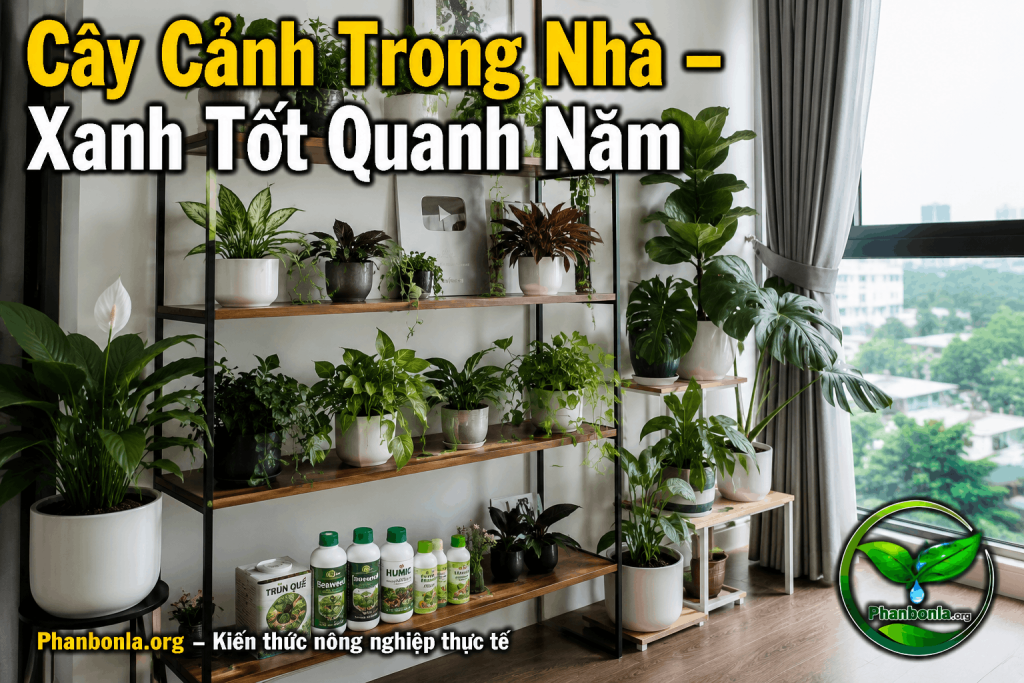 Cây cảnh trong nhà xanh tốt quanh năm