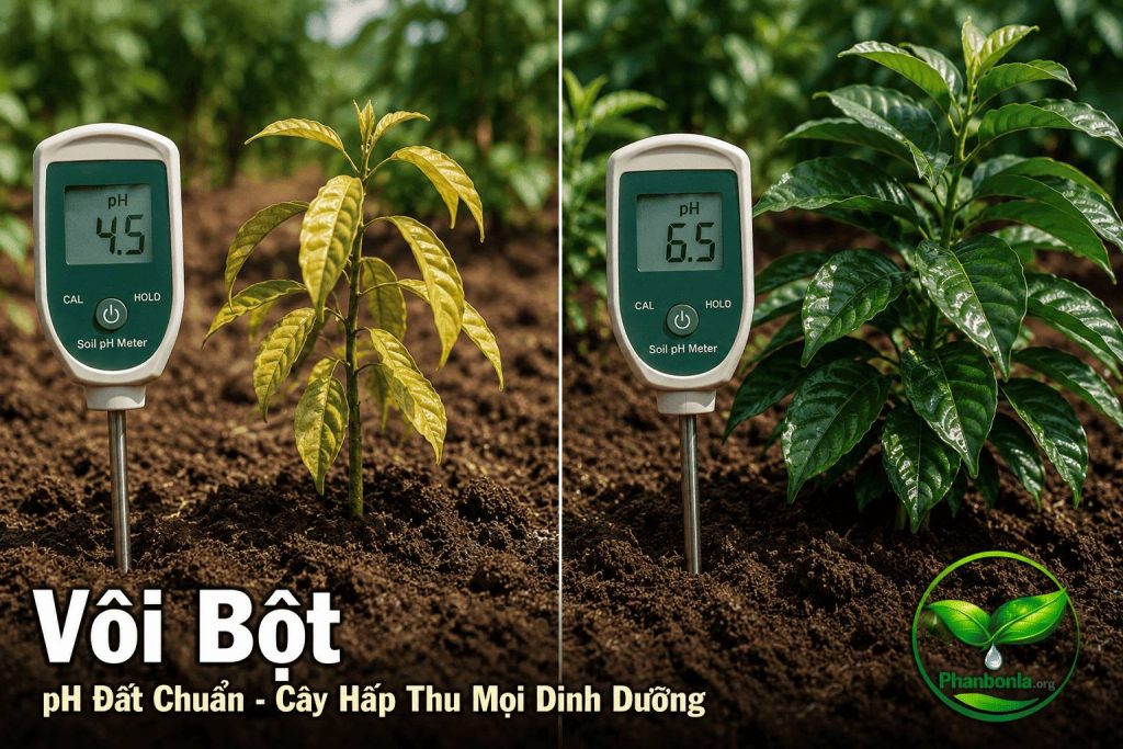 dùng vôi bột đất ph chuẩn