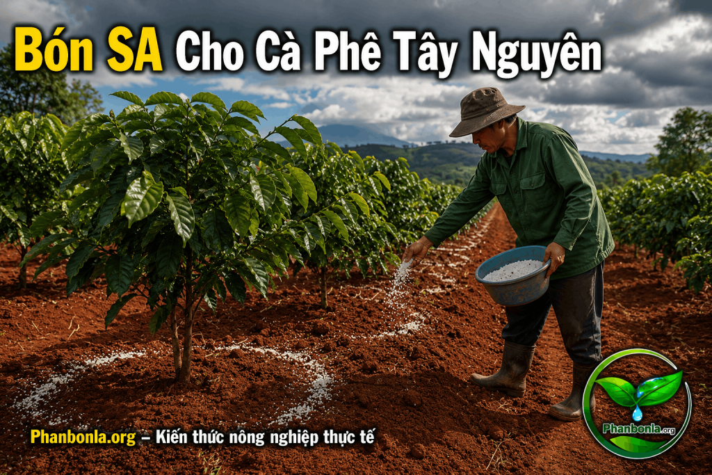 Hình ảnh bón sa cho cà phê tây nguyên