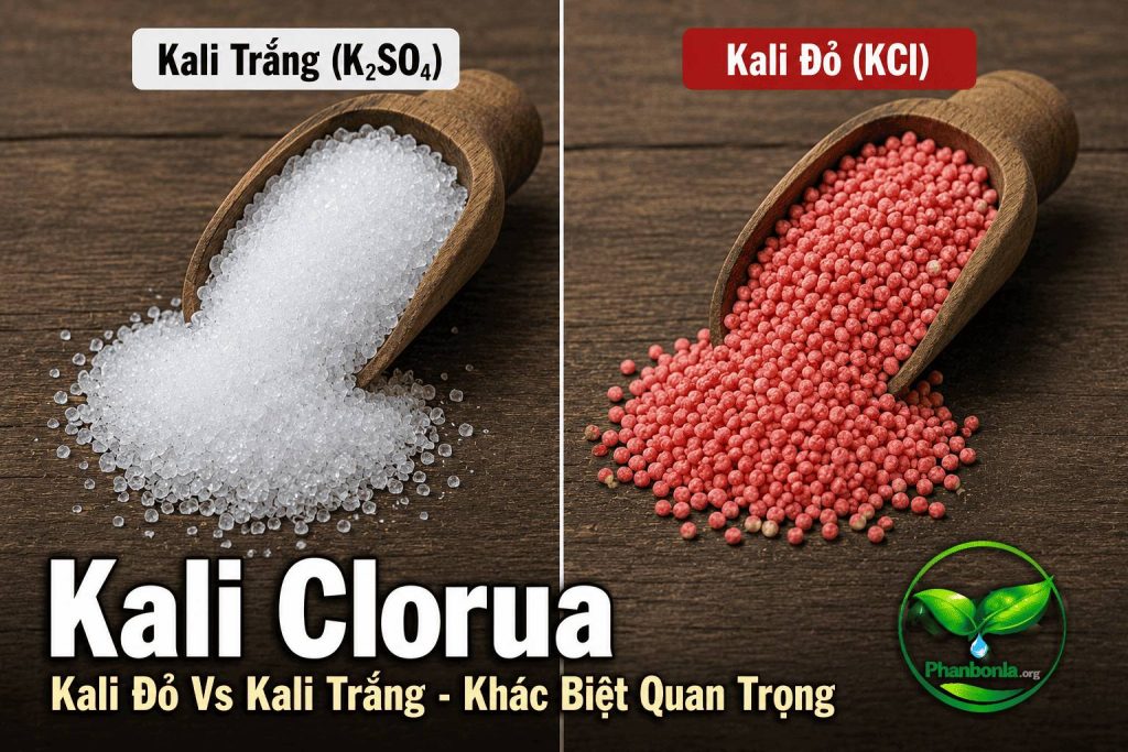 Kali đỏ với kali trắng