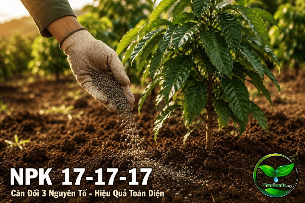 Npk 17-17-17 cân đối 3 nguyên tố