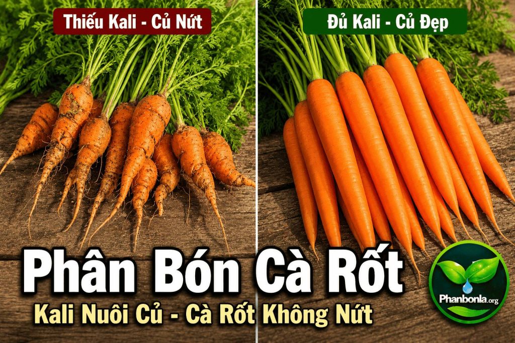 Phân bón cà rốt giúp củ không bị nứt