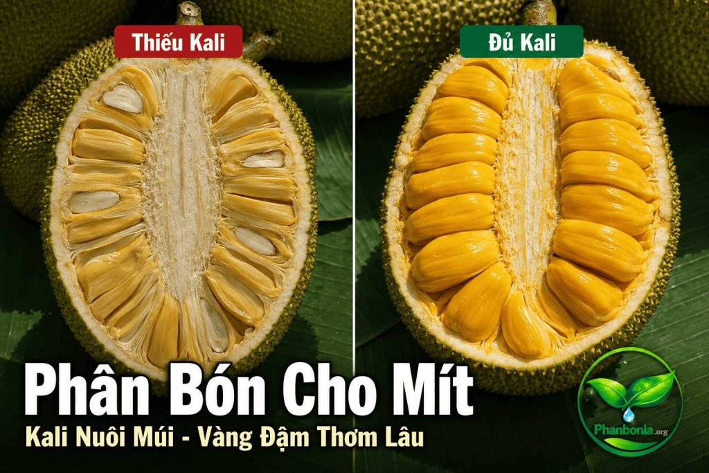 Phân bón cho mít khi dùng Kali
