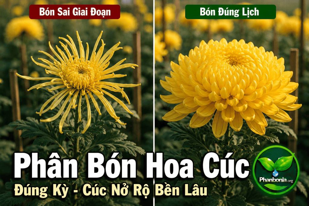 Phân bón hoa cúc đúng kỳ nở rộ bền lâu