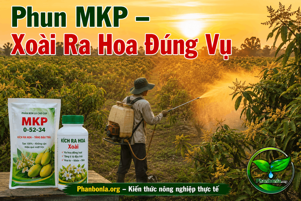 Phun MPK xoài ra hoa đúng vụ