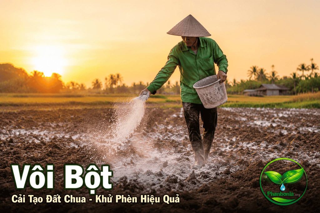 Vôi bột rất cần cho đất