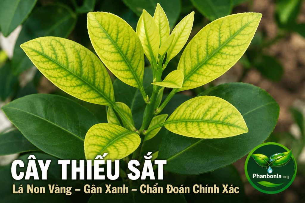 Cây thiếu sắt biểu hiện gì